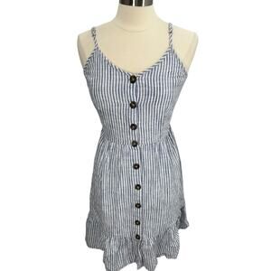JAPAA Striped Button Down Sundress SZ LG